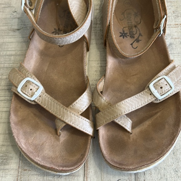 NORTHSIDE WOMENS, ANKLE STAP, COMFORTABLE SANDAL,  TAN, SIZE 8 - Picture 4 of 10